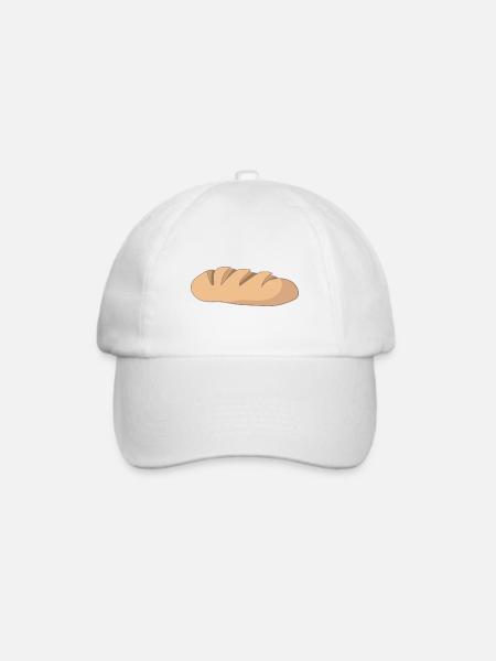 Brot - Baseballkappe - Weiß/Weiß