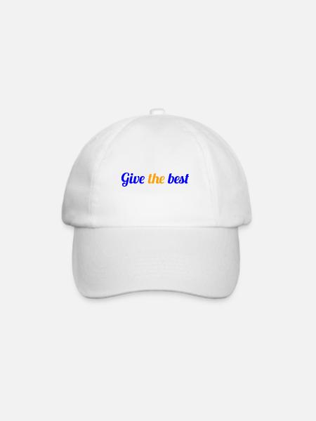 GIVE THE BEST - Persönliches Entwicklungsangebot - Baseballkappe - Weiß/Weiß