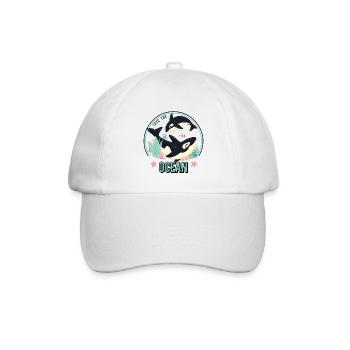 love ocean orca - Baseballkappe - Weiß/Weiß - Vorne