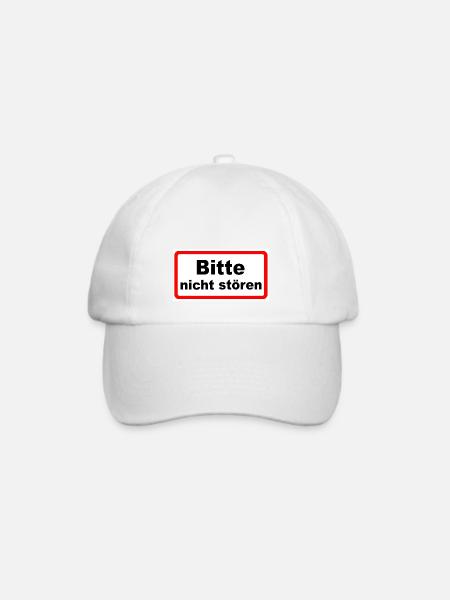 Bitte nicht stören! - Baseballkappe - Weiß/Weiß