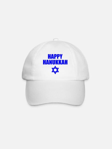 HAPPY HANUKKAH - Baseballkappe - Weiß/Weiß