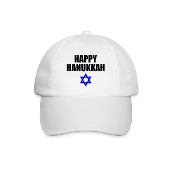 HAPPY HANUKKAH - Baseballkappe - Weiß/Weiß - Vorne