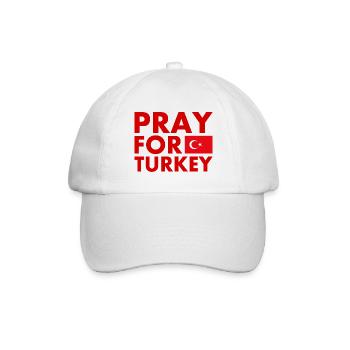 Pray for turkey - Baseballkappe - Weiß/Weiß - Vorne