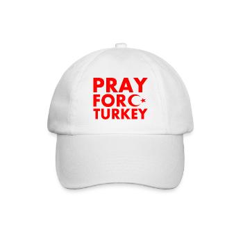 Pray for turkey - Baseballkappe - Weiß/Weiß - Vorne