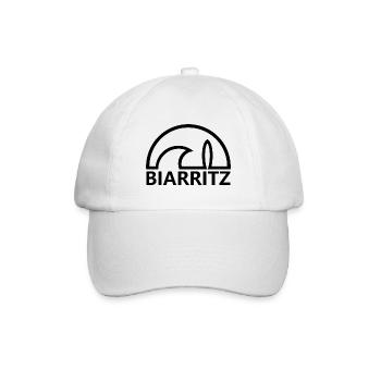 Biarritz Sun Surfbrett minimalistisch schwarz - Baseballkappe - Weiß/Weiß - Vorne