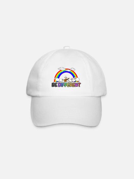 Schaf - be different - Baseballkappe - Weiß/Weiß