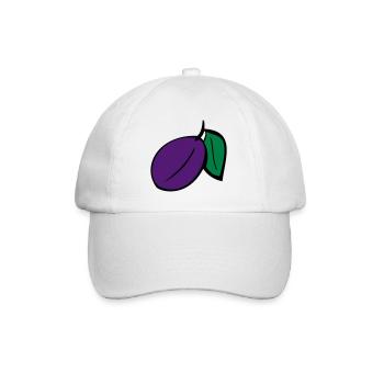 Pflaume - Baseballkappe - Weiß/Weiß - Vorne
