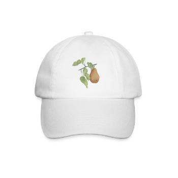 Obst Birne - Baseballkappe - Weiß/Weiß - Vorne