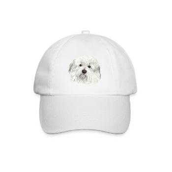Coton-de-Tulear - Baseballkappe - Weiß/Weiß - Vorne
