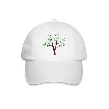 Baum - Baseballkappe - Weiß/Weiß - Vorne