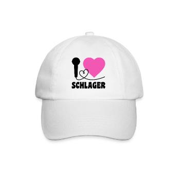I Love Schlager  - Baseballkappe - Weiß/Weiß - Vorne