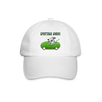 Spritzige Gurke - Spritztour - Auto - Maus - Baseballkappe - Weiß/Weiß - Vorne