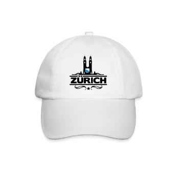 Zürich - Zürcher - Zurich - Baseballkappe - Weiß/Weiß - Vorne