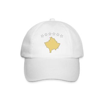 kosovo - Baseballkappe - Weiß/Weiß - Vorne