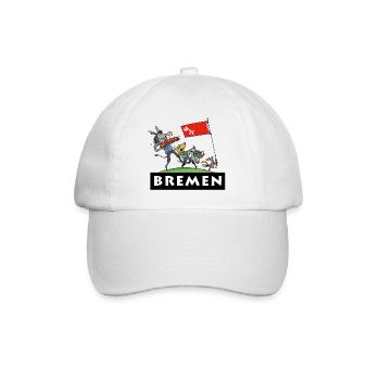 Bremen Stadt Musikanten  - Baseballkappe - Weiß/Weiß - Vorne