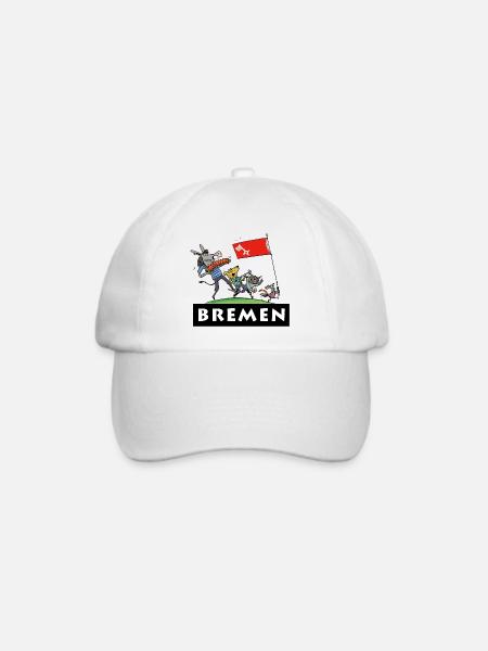 Bremen Stadt Musikanten - Baseballkappe - Weiß/Weiß