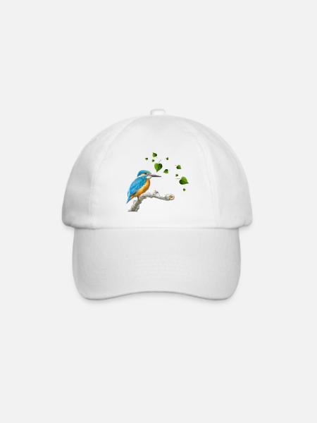 Eisvogel - Baseballkappe - Weiß/Weiß