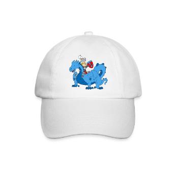 Boy Knight riding Blue Dragon - Baseballkappe - Weiß/Weiß - Vorne