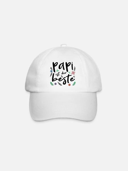 Papi ist der beste - Vatertag - Baseballkappe - Weiß/Weiß