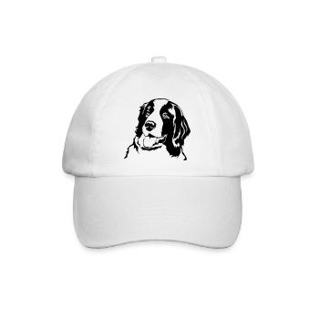 Landseer Kopf - Baseballkappe - Weiß/Weiß - Vorne