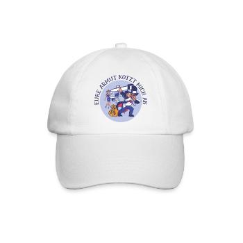 Eure Armut kotzt mich an Kapitalisten Lustig - Baseballkappe - Weiß/Weiß - Vorne