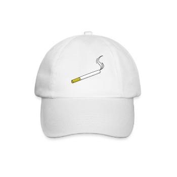 Smoking Cigarette - Baseballkappe - Weiß/Weiß - Vorne