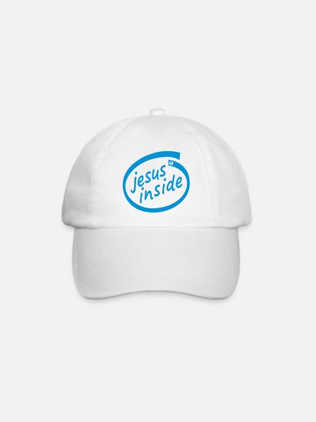 jesus inside - Nerd - Jesus4m3 - Baseballkappe - Weiß/Weiß
