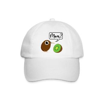 Kiwi Vogel Tier Frucht Obst Mama lustig Neuseeland - Baseballkappe - Weiß/Weiß - Vorne