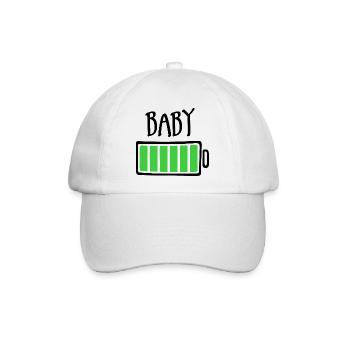 Aus Batterien - Baby - Baseballkappe - Weiß/Weiß - Vorne