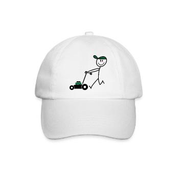 Rasenmäher - Baseballkappe - Weiß/Weiß - Vorne