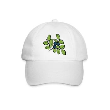 Heidelbeeren - Baseballkappe - Weiß/Weiß - Vorne