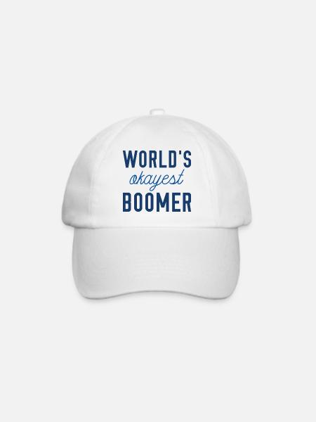 Der okayeste Boomer der Welt - Baseballkappe - Weiß/Weiß