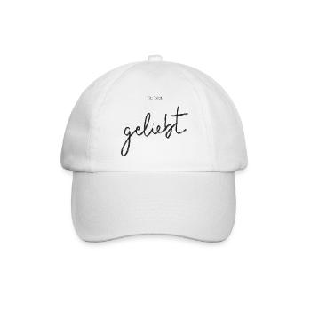 du bist geliebt - Baseballkappe - Weiß/Weiß - Vorne