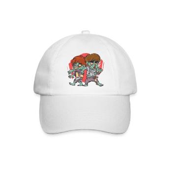 Zombie Halloween - Baseballkappe - Weiß/Weiß - Vorne