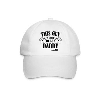Dieser Typ wird ein Papa sein ... Wieder - Baseballkappe - Weiß/Weiß - Vorne