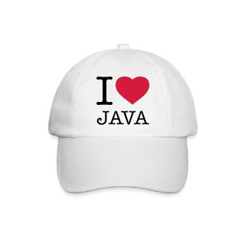 I LOVE JAVA - Baseballkappe - Weiß/Weiß - Vorne