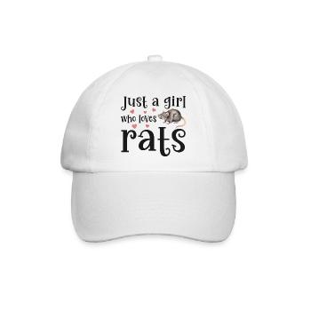 Ratte Ratten - Baseballkappe - Weiß/Weiß - Vorne
