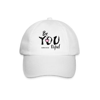 Human Design be you tiful Shirt Geschenk - Baseballkappe - Weiß/Weiß - Vorne