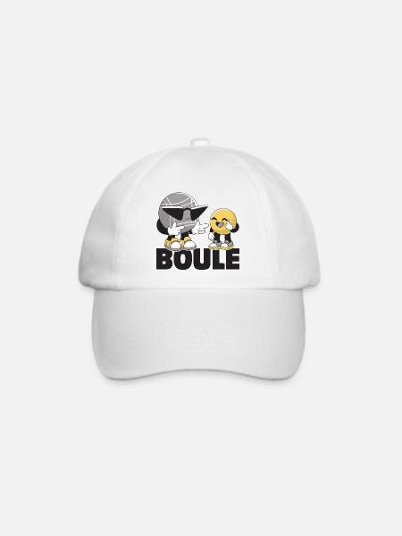 Boulekugeln für Boulespieler Bouler boulen - Baseballkappe - Weiß/Weiß