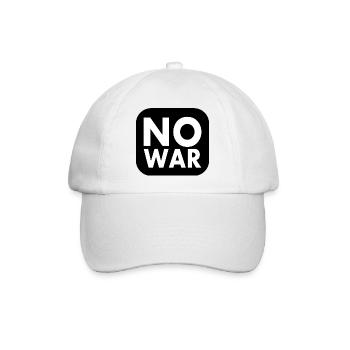 No war - Baseballkappe - Weiß/Weiß - Vorne