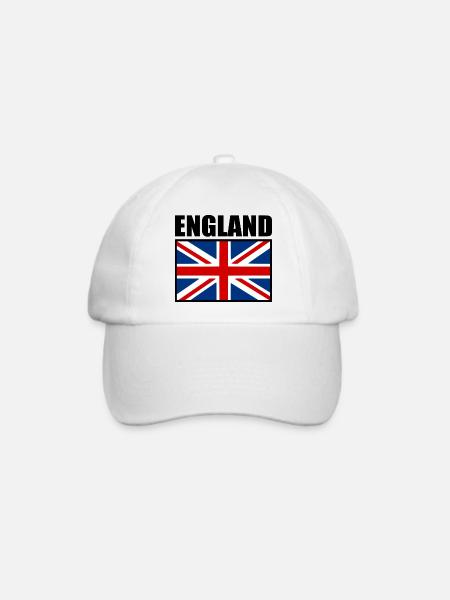 England - Baseballkappe - Weiß/Weiß