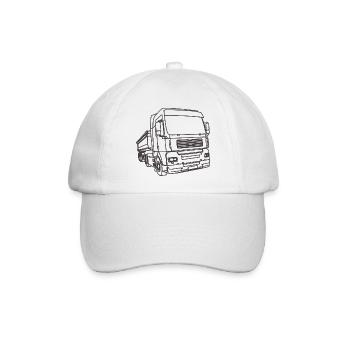 LKW Skizze - Baseballkappe - Weiß/Weiß - Vorne