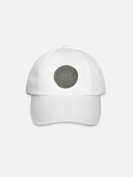 Titanbälle in 3D-Optik - Baseballkappe - Weiß/Weiß