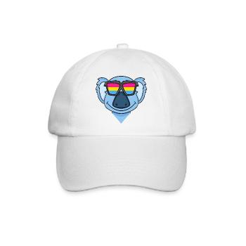 Pansexuell Koala - Koala mit Brille - Baseballkappe - Weiß/Weiß - Vorne