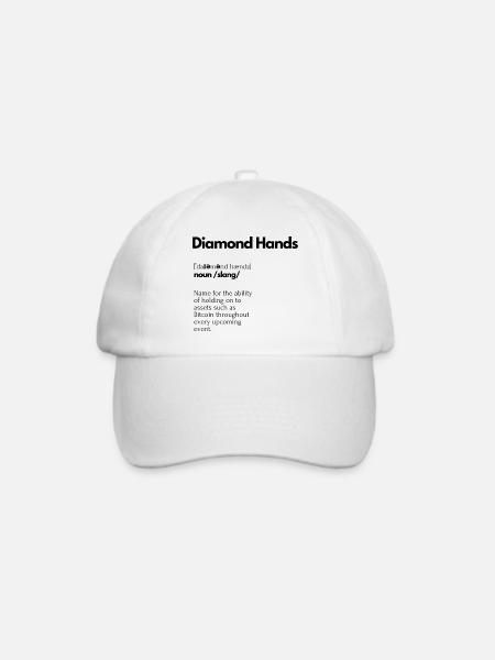 Diamond Hands dictionary look - Baseballkappe - Weiß/Weiß