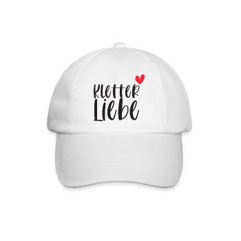 Klettern Kletterliebe Alpen Berge Geschenk - Baseballkappe - Weiß/Weiß - Vorne