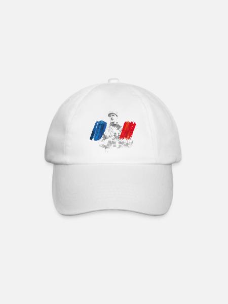 Allgemeines Frankreich - Baseballkappe - Weiß/Weiß