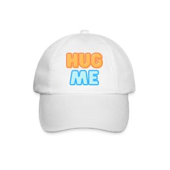 Hug me Umarmung für mich Zuneigung lustiger Spruch - Baseballkappe - Weiß/Weiß - Vorne