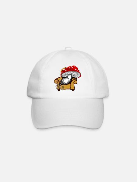 Pilz - Baseballkappe - Weiß/Weiß
