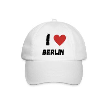 I Love Berlin - Baseballkappe - Weiß/Weiß - Vorne